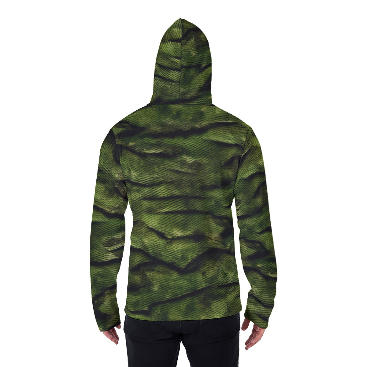 12 Green Camo Pullover Hoodie With Mask